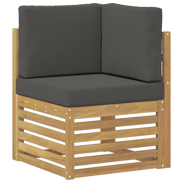 vidaXL Outdoor Ecksofa Massivholz Akazie Weiß 901506