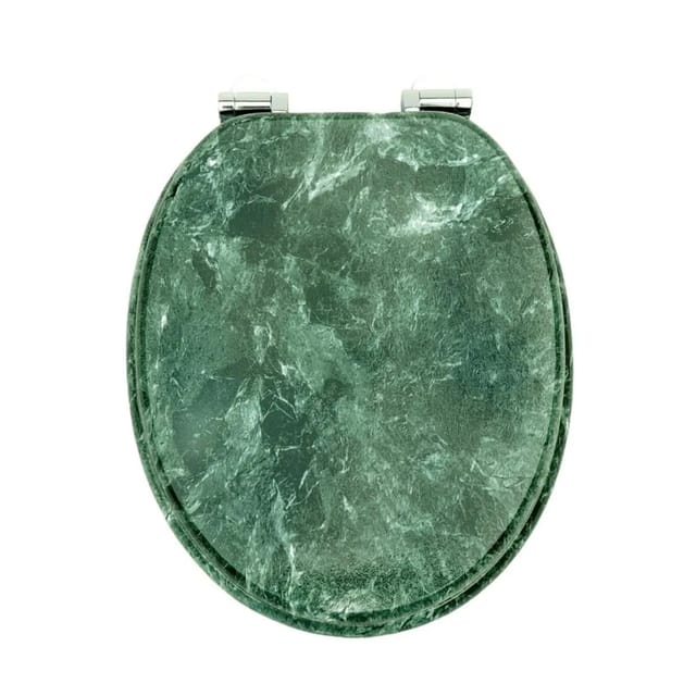 Sinobath WC-Sitz Oval mit Softclosing Grün Marmoroptik