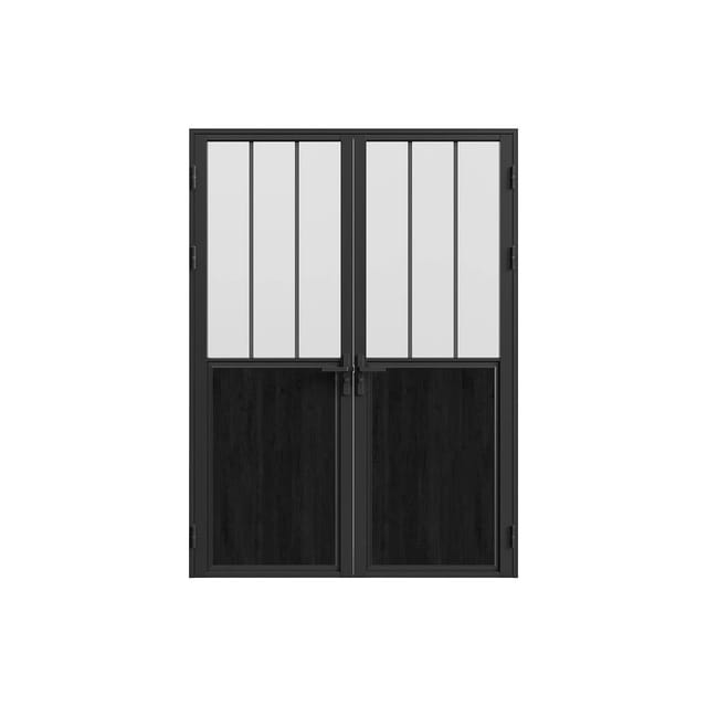 Vente-unique Tür-Komplettsets Ermelo Schwarz 83 cm