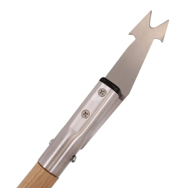 Galaflor - Löwenzahnstecher mit Holzstiel Esche Langstiel - Ergonomischer Unkrautstecher mit Edelstahl Klinge