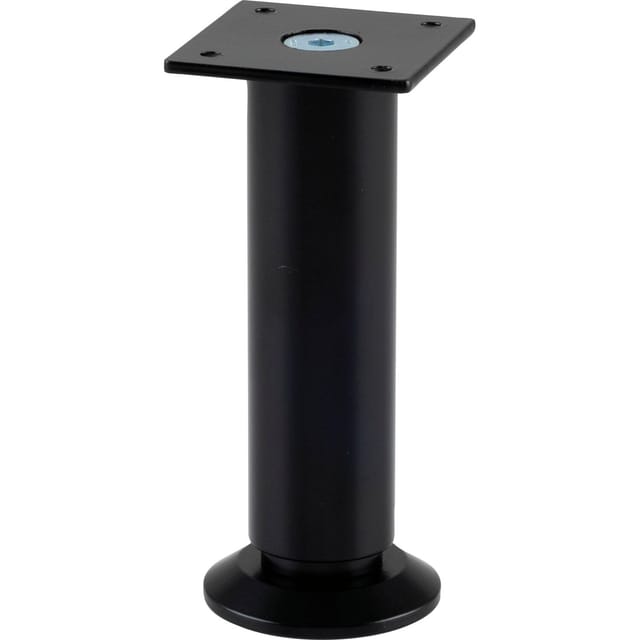 Simausrom Möbelfuß Ø 30 mm Länge 100 mm Höhenverstellbar Aluminium Schwarz Matt
