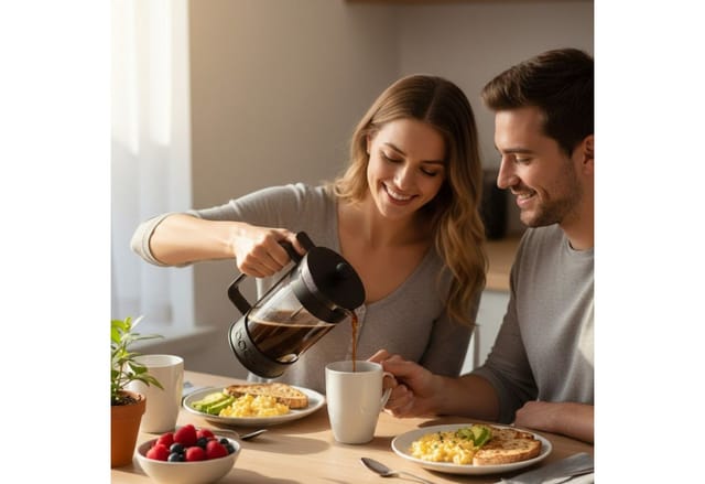Bodum Bean French Press Kaffeebereiter Schwarz 1 Liter 8 Tassen