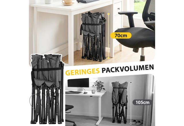 Sekey Feldbett 250 kg Campingbett mit Abnehmbarer Matratze und 14 Standbeinen