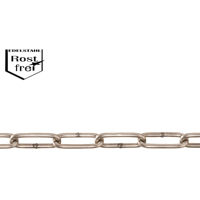 Conacord Schweißkette Form C V4A-Stahl Rostfrei Ø 5 mm x 35 mm Meterware