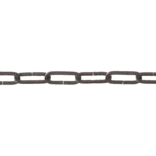 Conacord Zierkette Stahl Gehämmert Ø 2 mm x 17 mm Schwarz Meterware