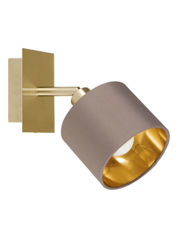 Eglo Spot 1er Valbiano 11 cm x 11 cm Messing Nickel Matt Cappuccino-Gold