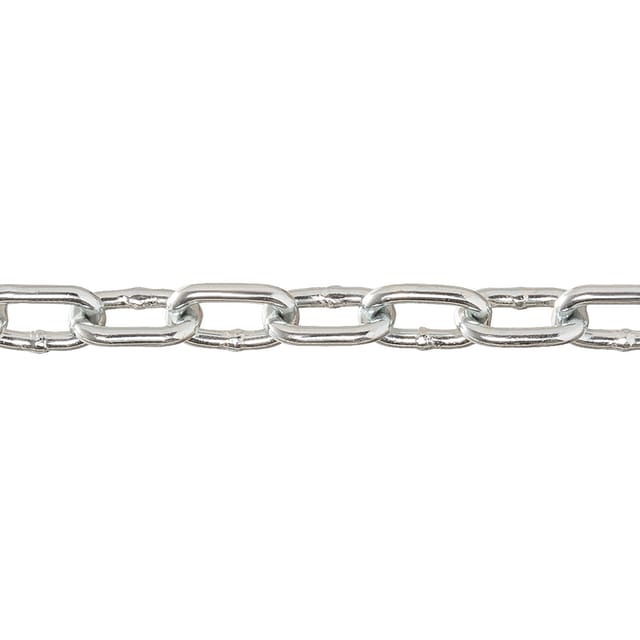 Conacord Schweißkette Form A Stahl Ø 2 mm x 12 mm Chrom Meterware