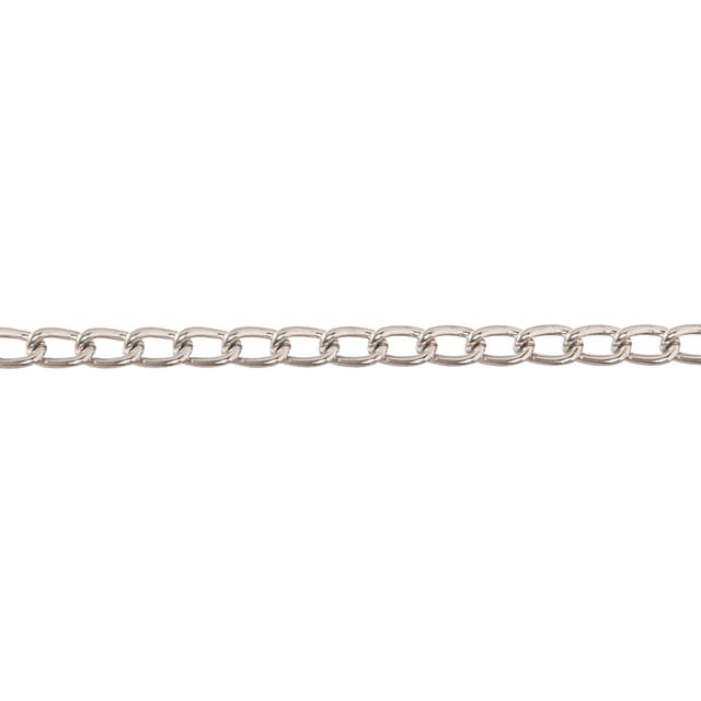 Conacord Panzerkette Stahl Gedreht Ø 2,5 mm x 11 mm Nickel Meterware