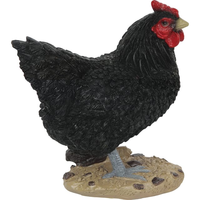 Dekofigur Henne 16 cm x 10 cm x 19 cm Schwarz
