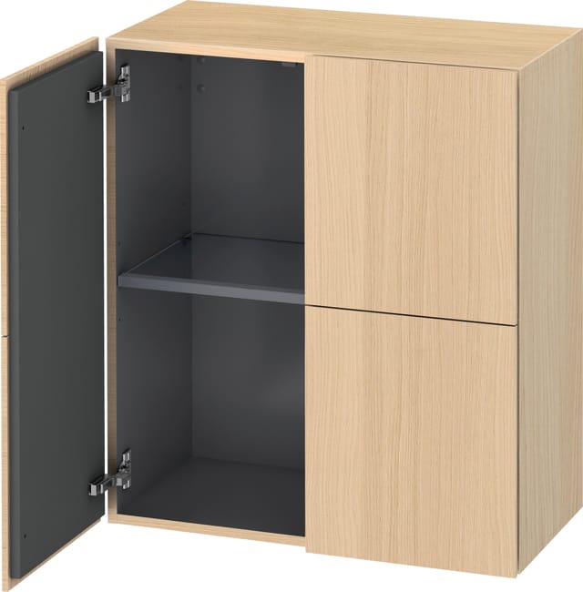 Duravit Halbhochschrank L-Cube 70x36,3x80cm, 2 Türen, mediterane eiche