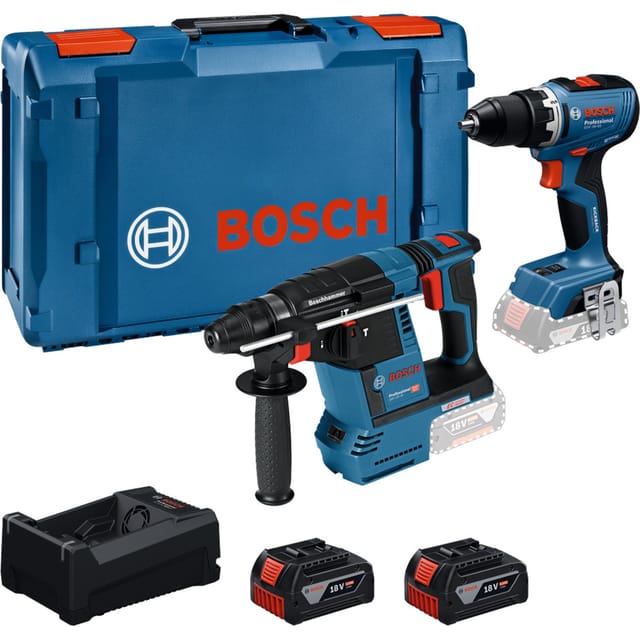 Bosch Akku-Bohrschrauber GSR 18V-65 + Bohrhammer GBH 18V-26 2x5,0Ah XL-BOXX GAL 12V/18V-80