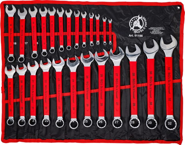 BGS TECHNIC Maul-Ringschlüssel-Satz, 91198, SW 6-32 mm, 25-teilig