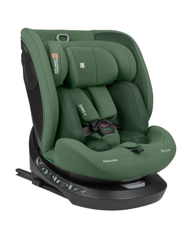 Kikkaboo i-Size Kindersitz i-Hike (40-150 cm) Isofix, 360° drehbar, verstellbar dunkelgrün