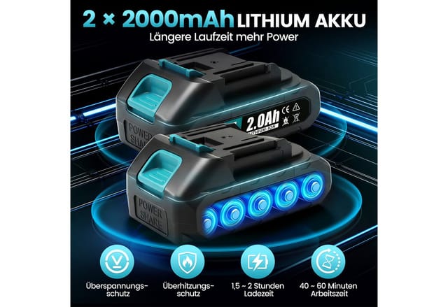 Bundviel Akku-Poliermaschine 150mm Exzenterpolierer 8 Geschwindigkeiten Polishing Schnurlos, 2800 min. U/min, 6000 max. U/min, Ø 150 mm, Multifunktions-Reinigungs- & Poliermaschine für Auto, Möbel & mehr