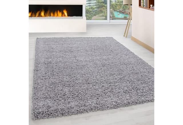 KADIMA DESIGN Teppich RHEIN Shaggy Langflor Wohnzimmer Schlafzimmer Waschbar Esszimmer, Läufer, Höhe: 32 mm, Hellgrau, 60x110 cm, Wohnzimmerteppich Strapazierfähig Waschbar