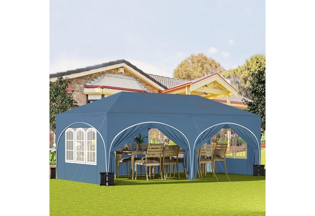 Woltu Pavillon, Faltpavillon wasserfest stabil UV-Schutz mit 4 Sandsäcke(ohne Sand)
