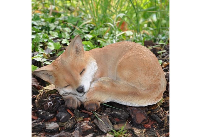 Dazikemo Dekofigur Gartenfigur schlafender Fuchs