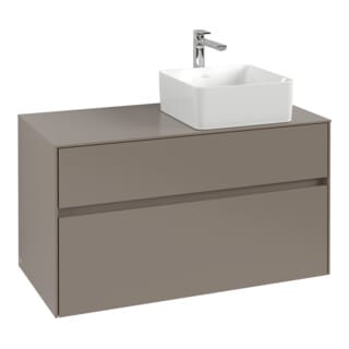 Vb Waschbeckenus Collaro C040b0 1000x548x500mm Eckig Cashmere Grey