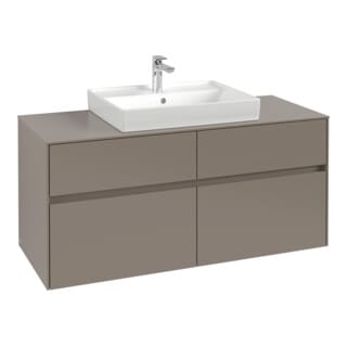 Vb Waschbeckenus Collaro C08100 1200x548x500mm Eckig Volcano Black