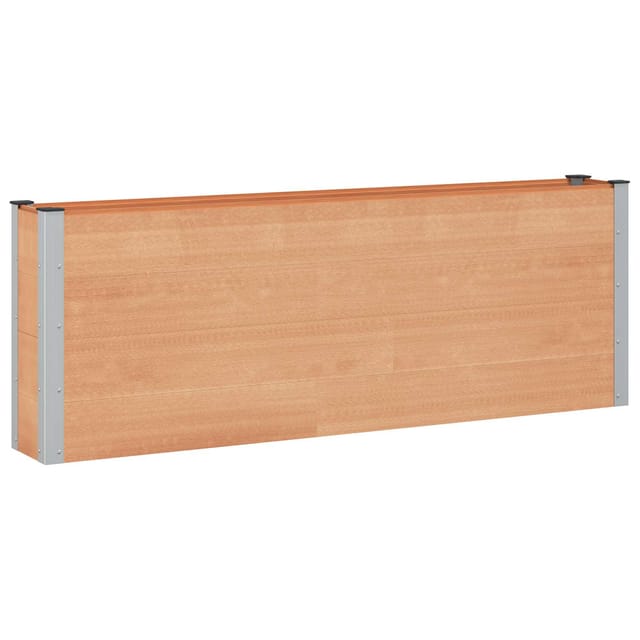 Vidaxl Garden Raised Bed Brown 200 X 30 X 72 Cm Wpc And Aluminium