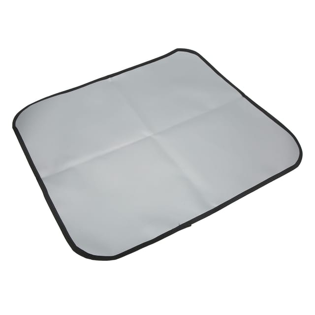 Feuerhemmende Picknickdecke Aus Silikonbeschichtetem Fiberglas, Grau, Abgerundete Ecken, Ideal Zum Campen (größe M).