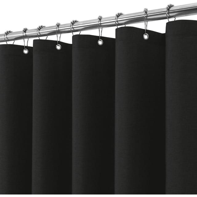 Duschvorhang Antischimmel Leinen Schwarz H214 X B152 Cm 1er Pack