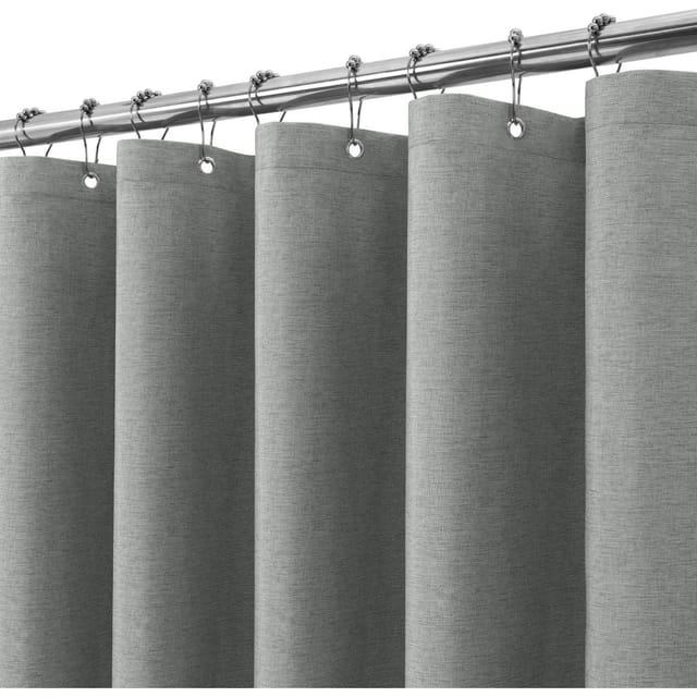 Duschvorhang Badvorhang Leinen Grau H214 X B152 Cm 1er Pack