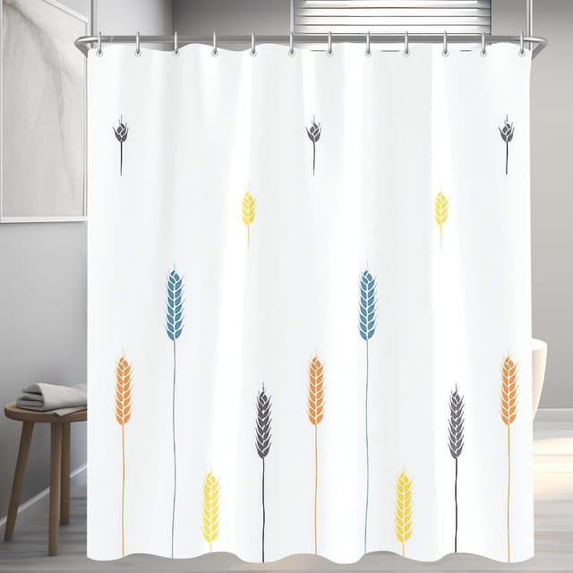 Duschvorhang Polyester Waschbar Bunte Weizenohren 300 X 200 Cm