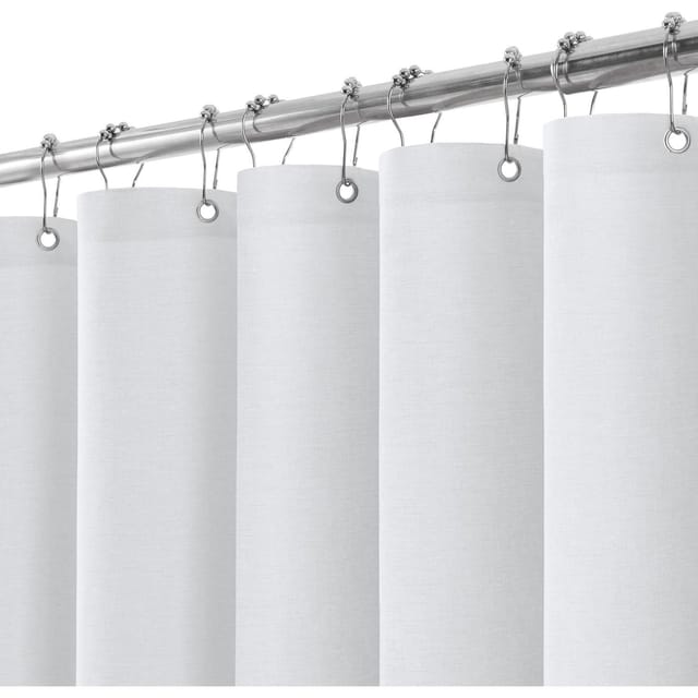 Duschvorhang Leinen Wasserdicht Anti-schimmel 182x182cm Weiße Badewanne