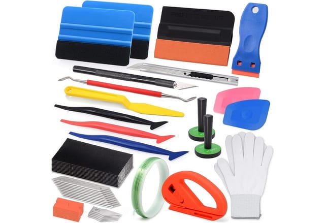 Foshio Auto Vinyl Werkzeug Kit Tönungsfolie Wrap Set 5m Knife Tape Scrape Wrap