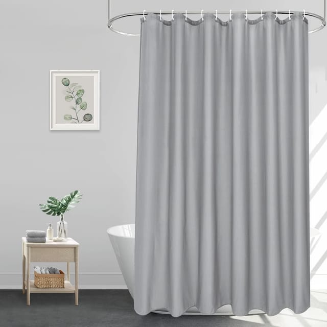 Duschvorhang Grau 180x200 Textil Wasserdicht Waschbar Anti Schimmel Eurcross