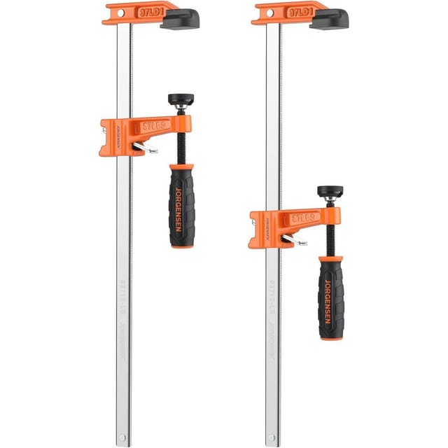Profi Schraubzwingen Set 2-tlg. 300mm Spannweite 60mm Maultiefe Stahl Nylon