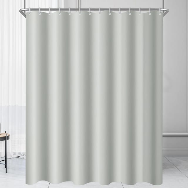 Duschvorhang 220x200cm Grau Antischimmel Textil Waschbar Polyester Stoff