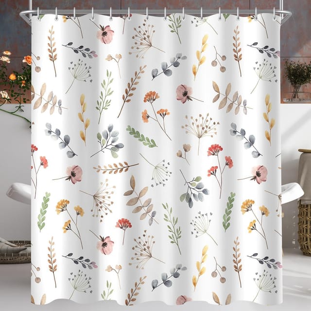Duschvorhang Beige 90x90 Cm Antischimmel, Wasserabweisend, Waschbar, Polyester