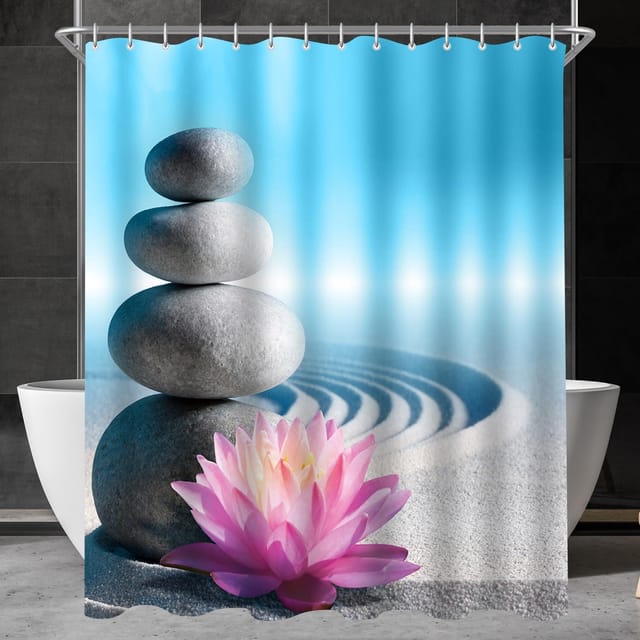 Duschvorhang Kieswüste Antischimmel 180x200cm Wasserabweisendsyh