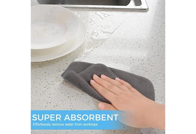 Mikrofasertücher Spüllappen Küchenlappen Putzlappen 20cm Grau 12