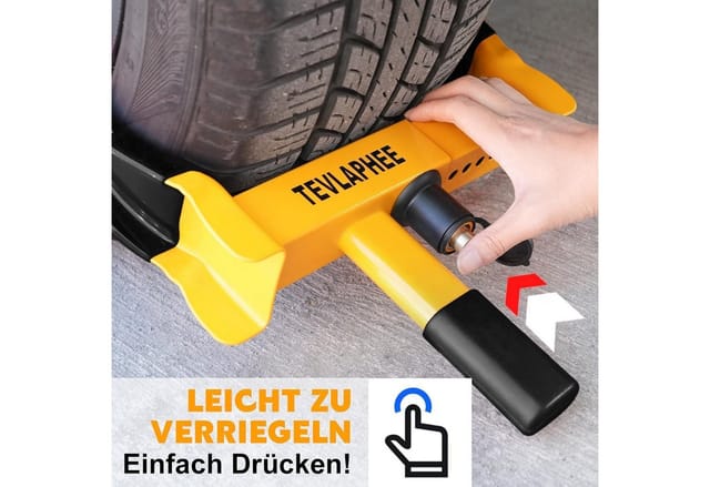 Radkralle Parkkralle Wegfahrsperre Diebstahlsicherung Gelb Schwarz