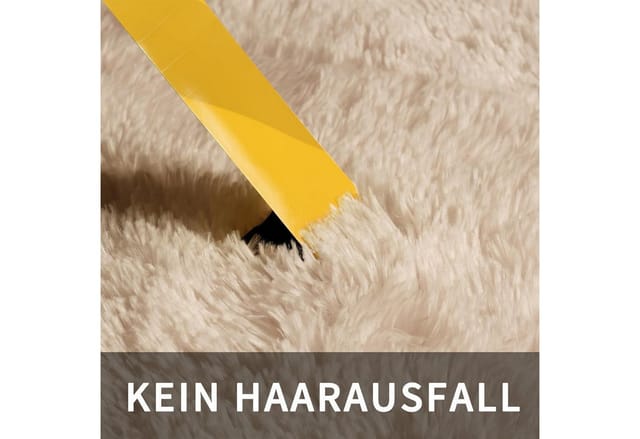 Teppich Hochflor Waschbar Antirutsch Beige 240 X 340 Cm (rechteckig)