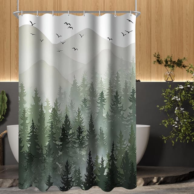 Duschvorhang 160x160cm Wald Multi 164 H160 X B160 Cm (1er Pack)