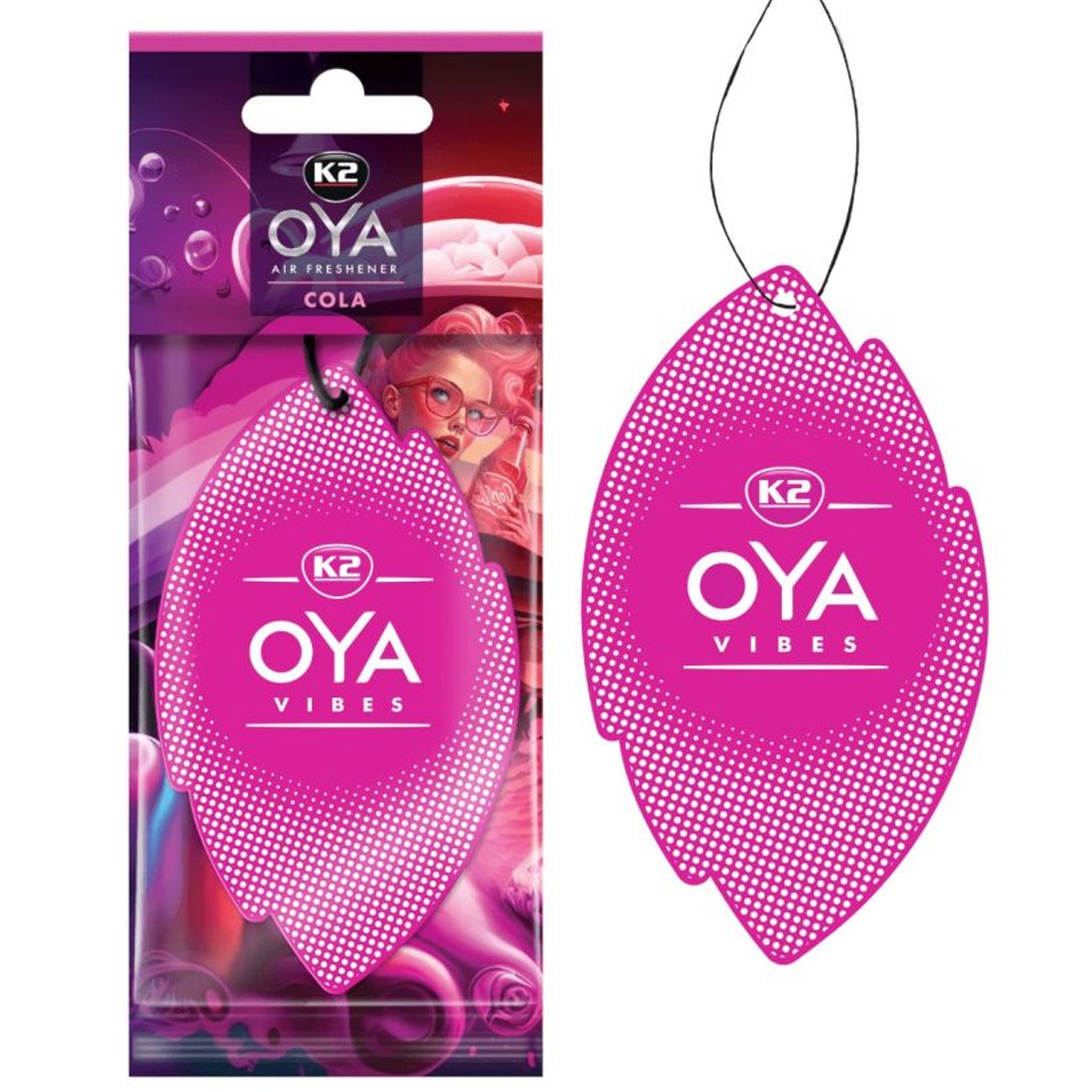 011817 K2 V913 Oya Vibes Cola Pink Duftanhänger