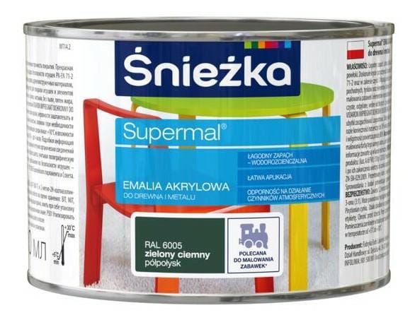 Supermal Acryl-emaille Für Holz Und Metall, Dunkelgrün, Seidenmatt, 0,4 L