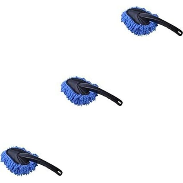 Set Mit 3 Autoreinigungswerkzeugen: Armaturenbrett-staubwedel, Mehrzweckbürste Und Weicher Innenraum-staubwedel