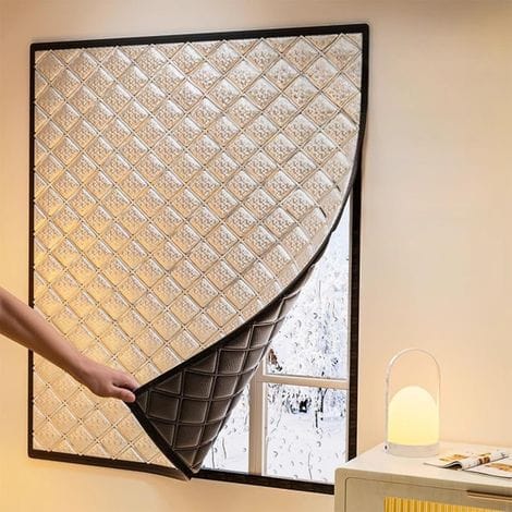 Selbstklebende Isolierfolie Für Fenster, Verdunkelungsvorhänge, Schallschutzvorhänge (120 Cm Breit X 120 Cm Hoch)