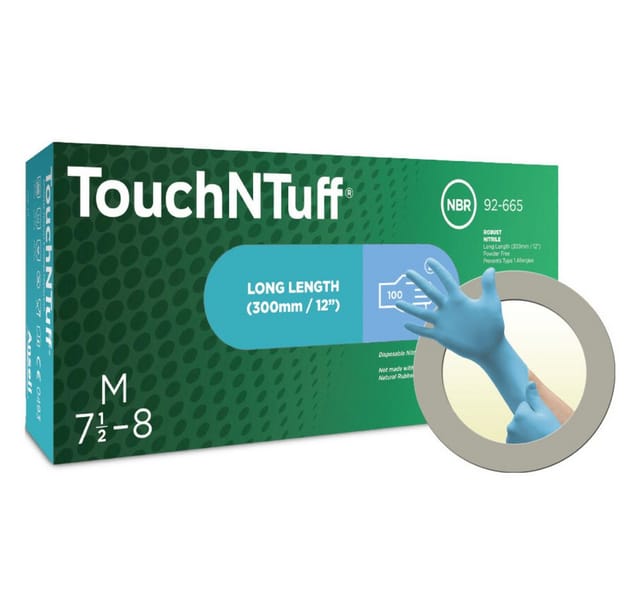 Ansell Touchntuff 92665090 100 St. Nitril Einweghandschuh Größe (handschuhe): L, 8.5, 9 En 21420:202