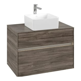 Vb Waschbeckenunterschrank Collaro C037b0 800x548x500mm Eckig Stone Oak
