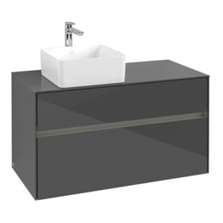 Vb Waschbeckenunterschrank Collaro C039b0 1000x548x500mm Eckig Glossy Grey