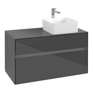 Vb Waschbeckenunterschrank Collaro C040b0 1000x548x500mm Eckig Glossy Grey
