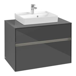 Vb Waschbeckenunterschrank Collaro C069b0 800x548x500mm Eckig Glossy Grey