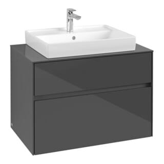 Vb Waschbeckenunterschrank Collaro C08000 800x548x500mm Eckig Glossy Grey