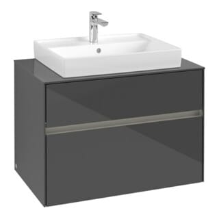 Vb Waschbeckenunterschrank Collaro C080b0 800x548x500mm Eckig Glossy Grey